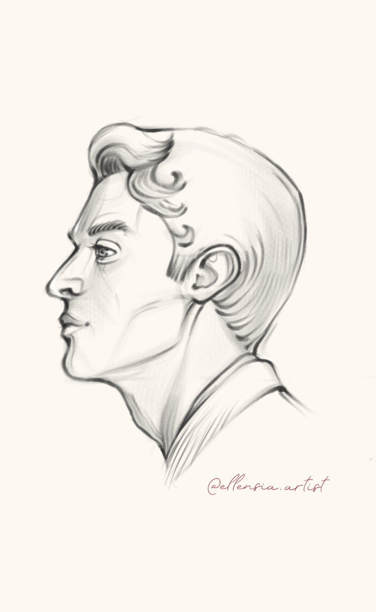 Олівцевий скетч профіль